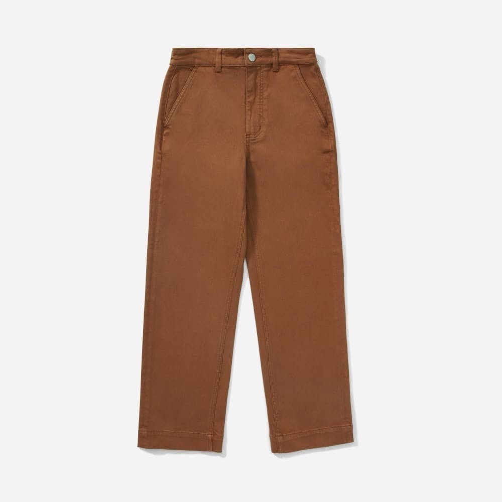Everlane Cropped Straight Leg Pants High-Waisted‎ Size 6 Organic Cotton